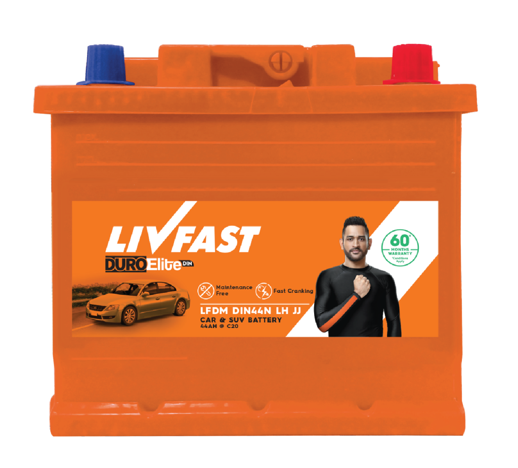 Livfast Duro Elite DIN LFDM DIN44N LH JJ L 44ah Car Battery