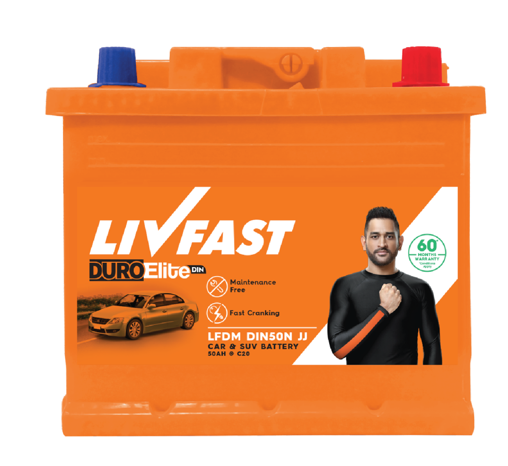 Livfast Duro Elite DIN LFDM DIN50N JJ L 50ah Car Battery