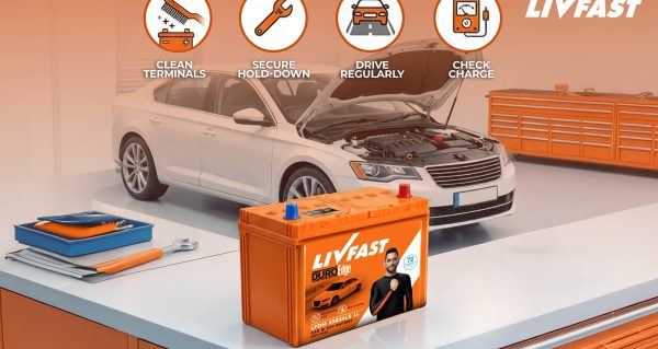 Happy, woman, and shower in studio for hair, skincare and grooming on blue background mockup. Girl, water splash and relax in a bathroom for skin, hair care and cleaning, wellness and beauty mock up