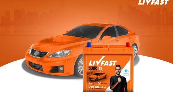 Happy, woman, and shower in studio for hair, skincare and grooming on blue background mockup. Girl, water splash and relax in a bathroom for skin, hair care and cleaning, wellness and beauty mock up