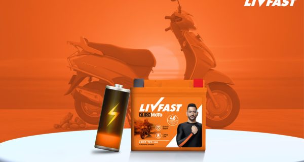 Happy, woman, and shower in studio for hair, skincare and grooming on blue background mockup. Girl, water splash and relax in a bathroom for skin, hair care and cleaning, wellness and beauty mock up