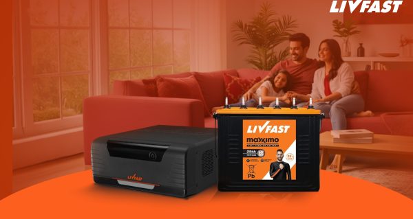 Happy, woman, and shower in studio for hair, skincare and grooming on blue background mockup. Girl, water splash and relax in a bathroom for skin, hair care and cleaning, wellness and beauty mock up