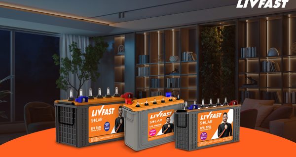 Happy, woman, and shower in studio for hair, skincare and grooming on blue background mockup. Girl, water splash and relax in a bathroom for skin, hair care and cleaning, wellness and beauty mock up