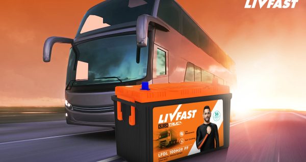 Happy, woman, and shower in studio for hair, skincare and grooming on blue background mockup. Girl, water splash and relax in a bathroom for skin, hair care and cleaning, wellness and beauty mock up