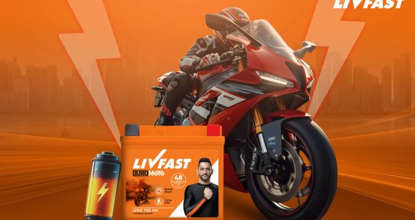 Happy, woman, and shower in studio for hair, skincare and grooming on blue background mockup. Girl, water splash and relax in a bathroom for skin, hair care and cleaning, wellness and beauty mock up