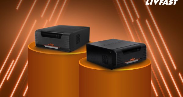 Happy, woman, and shower in studio for hair, skincare and grooming on blue background mockup. Girl, water splash and relax in a bathroom for skin, hair care and cleaning, wellness and beauty mock up