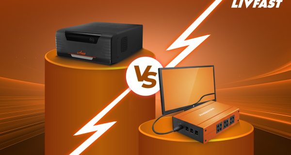 Happy, woman, and shower in studio for hair, skincare and grooming on blue background mockup. Girl, water splash and relax in a bathroom for skin, hair care and cleaning, wellness and beauty mock up