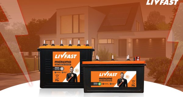 Happy, woman, and shower in studio for hair, skincare and grooming on blue background mockup. Girl, water splash and relax in a bathroom for skin, hair care and cleaning, wellness and beauty mock up