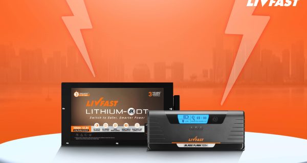 Happy, woman, and shower in studio for hair, skincare and grooming on blue background mockup. Girl, water splash and relax in a bathroom for skin, hair care and cleaning, wellness and beauty mock up